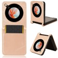 For ZTE nubia Flip / Libero Flip Honeycomb Dot Texture Card Slot Leather Phone Case(Rose Gold)
