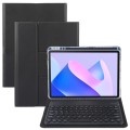 For Huawei MatePad 11 2023 / 2021 Round Button Bluetooth Keyboard Rotatable Holder Leather Case(Blac