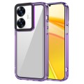 For Realme C55 4G Transparent Acrylic + TPU Shockproof Phone Case(Transparent Purple)