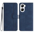For ZTE Libero 5G IV Heart Pattern Skin Feel Leather Phone Case(Royal Blue)