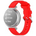 For Garmin Lily 2 14mm Silver Buckle Silicone Watch Band Wristband(Red)