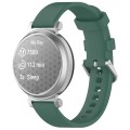 For Garmin Lily 2 14mm Silver Buckle Silicone Watch Band Wristband(Dark Green)