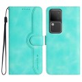 For vivo V30 5G Global/V30 Pro 5G Global Heart Pattern Skin Feel Leather Phone Case(Light Blue)