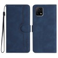 For vivo Y52s 5G/iQOO U3/Y31s 5G Heart Pattern Skin Feel Leather Phone Case(Royal Blue)