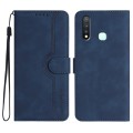 For vivo Y19/U3/Y5s/Z5i/U20 Heart Pattern Skin Feel Leather Phone Case(Royal Blue)