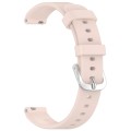 12mm Universal Solid Color Silver Buckle Silicone Watch Band(Light Pink)