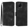 For vivo Y52s 5G/iQOO U3/Y31s 5G Line Pattern Skin Feel Leather Phone Case(Black)