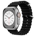 For Apple Watch Ultra 2 49mm ZGA Ocean Silicone Watch Band(Black)
