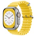 For Apple Watch Ultra 2 49mm ZGA Ocean Silicone Watch Band(Yellow)
