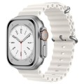For Apple Watch Series 4 44mm ZGA Ocean Silicone Watch Band(White)