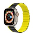For Apple Watch Ultra 2 49mm ZGA Two Color Magnetic Silicone Watch Band(Grey+Yellow)