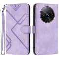 For Xiaomi Redmi A3 Line Pattern Skin Feel Leather Phone Case(Light Purple)