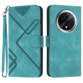 For Xiaomi Redmi A3 Pro Line Pattern Skin Feel Leather Phone Case(Light Blue)
