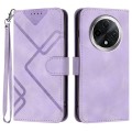 For Xiaomi Redmi A3 Pro Line Pattern Skin Feel Leather Phone Case(Light Purple)