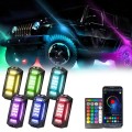 6 in 1 G6 RGB Colorful Car Chassis Light LED Music Atmosphere Light With 24-Button Remote Control