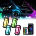 4 in 1 G6 RGB Colorful Car Chassis Light LED Music Atmosphere Light With 24-Button Remote Control