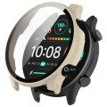 For Xiaomi Haylou RT3 / Solar Plus LS16 PC + Tempered Film Integrated Watch Protective Case(Ivory Wh