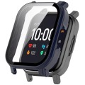 For Xiaomi Haylou Watch 2 LS02 PC + Tempered Film Integrated Watch Protective Case(Ink Blue)