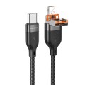 BOROFONE BU45 1.2m USB & Type-C to Type-C Happy 2-in-1 Charging Data Cable(Black)