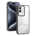 For vivo V29e 5G Global / Y200 5G 2.5mm Anti-slip Clear Acrylic Hybrid TPU Phone Case(Black)