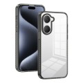For vivo Y03 2.5mm Anti-slip Clear Acrylic Hybrid TPU Phone Case(Black)