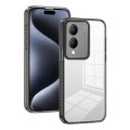 For vivo Y17s 2.5mm Anti-slip Clear Acrylic Hybrid TPU Phone Case(Black)