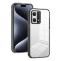 For OPPO Reno7 4G 2.5mm Anti-slip Clear Acrylic Hybrid TPU Phone Case(Black)