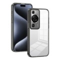 For Huawei P60 2.5mm Anti-slip Clear Acrylic Hybrid TPU Phone Case(Black)