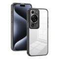 For Huawei P60 Pro 2.5mm Anti-slip Clear Acrylic Hybrid TPU Phone Case(Black)