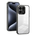 For Honor X8a 2.5mm Anti-slip Clear Acrylic Hybrid TPU Phone Case(Black)