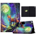 For iPad mini 5/4/3/2/1 Voltage Painted Smart Leather Tablet Case(Moonlight Fox)
