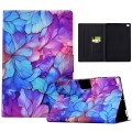 For iPad 9.7 2017/ 2018 / Air 2 / Air Voltage Painted Smart Leather Tablet Case(Petals)