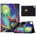For iPad Pro 11 2024 Voltage Painted Smart Leather Tablet Case(Moonlight Fox)