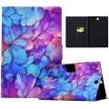 For Samsung Galaxy Tab A 9.7 T550 Voltage Painted Smart Leather Tablet Case(Petals)