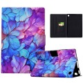 For Amazon Kindle Fire HD10 2021/2023 Voltage Painted Smart Leather Tablet Case(Petals)