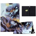 For Amazon Kindle Fire HD10 2021/2023 Voltage Painted Smart Leather Tablet Case(Peony)