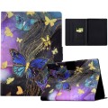 For Amazon Kindle Paperwhite 5 2021 Voltage Painted Smart Leather Tablet Case(Gold Butterflies)