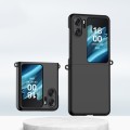 For OPPO Find N2 Flip Gradient Color Skin Feel PC Full Coverage Shockproof Phone Case(Black)