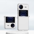 For vivo X Flip Gradient Color Skin Feel PC Full Coverage Shockproof Phone Case(White)