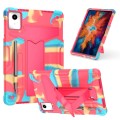 For Lenovo Tab M11/ Xiaoxin Pad 11 2024 T Holder Robot Silicone Hybrid PC Tablet Case(Camouflage Ros