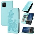 For vivo Y52s 5G/iQOO U3/Y31s 5G Datura Flower Embossed Flip Leather Phone Case(Light blue)