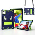 For Lenovo Tab M11/ Xiaoxin Pad 11 2024 Fold-Holder Spider Silicone Hybrid PC Tablet Case(Navy Yello
