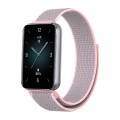 For Honor Band 9 Woven Nylon Loop Watch Band(Pinkish)