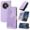 For Realme 12 Pro 5G Global/12 Pro+ 5G Global Datura Flower Embossed Flip Leather Phone Case(Purple)