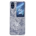 For OPPO Find N2 Flip Embroidery Style Full Coverage Phone Case(Grey)