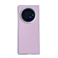 For vivo X Fold3 Pro Pearlescent Paint Morandi Solid Color Leather Texture Phone Case(Purple)
