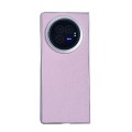 For vivo X Fold3 Pearlescent Paint Morandi Solid Color Leather Texture Phone Case(Purple)