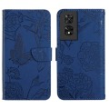 For TCL 50 SE/40 NxtPaper 4G HT03 Skin Feel Butterfly Embossed Flip Leather Phone Case(Blue)