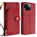 For Xiaomi Civi 4 Pro Zipper Bag Leather Phone Case(Red)