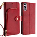 For OnePlus Ace 3V 5G Zipper Bag Leather Phone Case(Red)